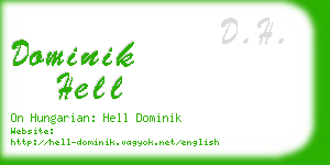 dominik hell business card